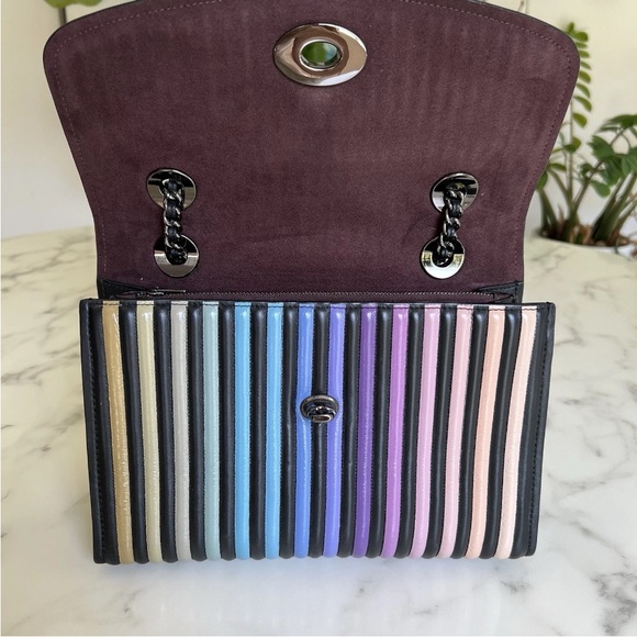 Coach Parker with Ombré Quilting Leather Shoulder Crossbody GOOD USED CONDITION - Picture 10 of 16